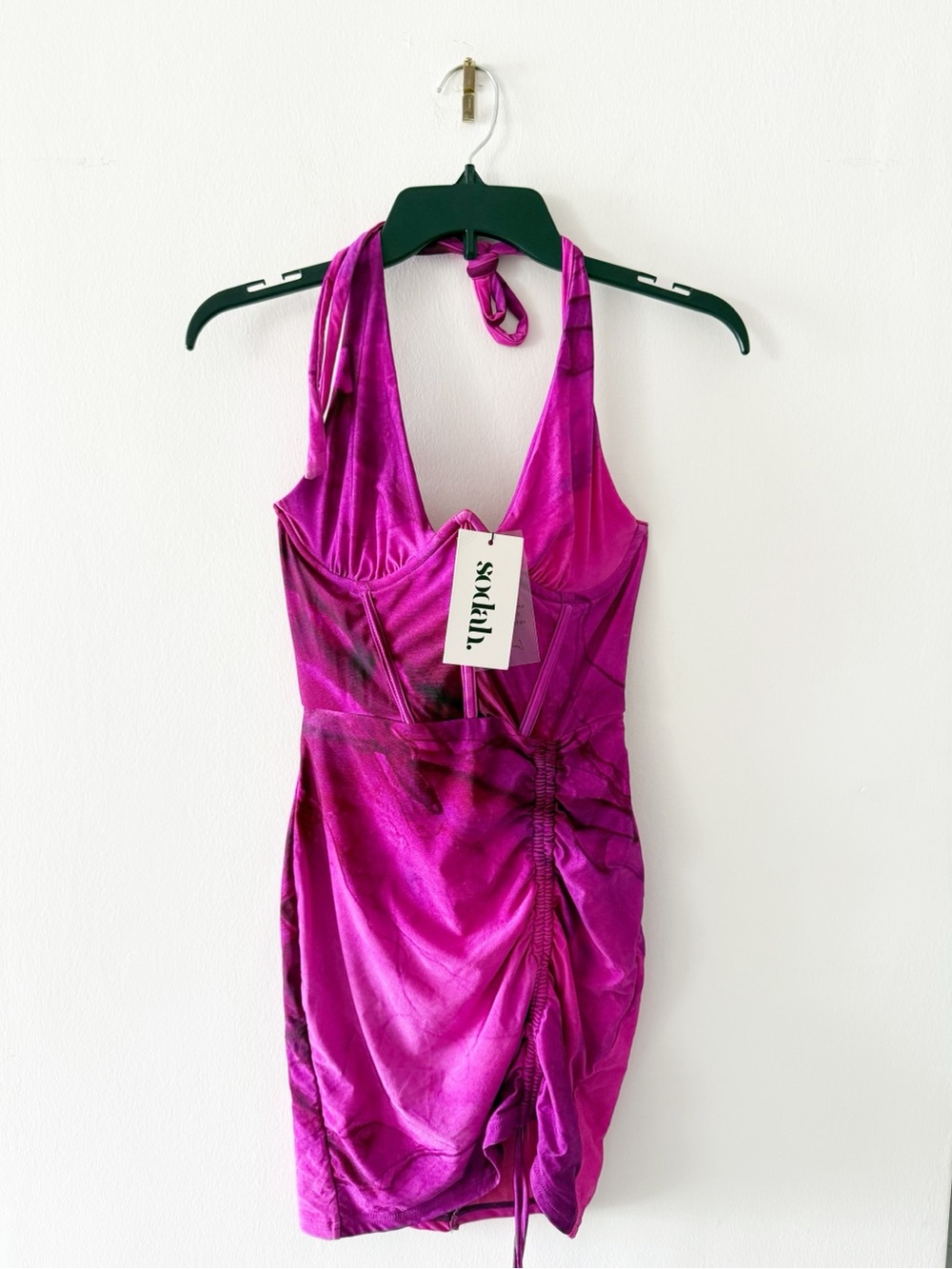 NEW Sodah London Blessed Mini Halter Dress Size UK 12 / US 8